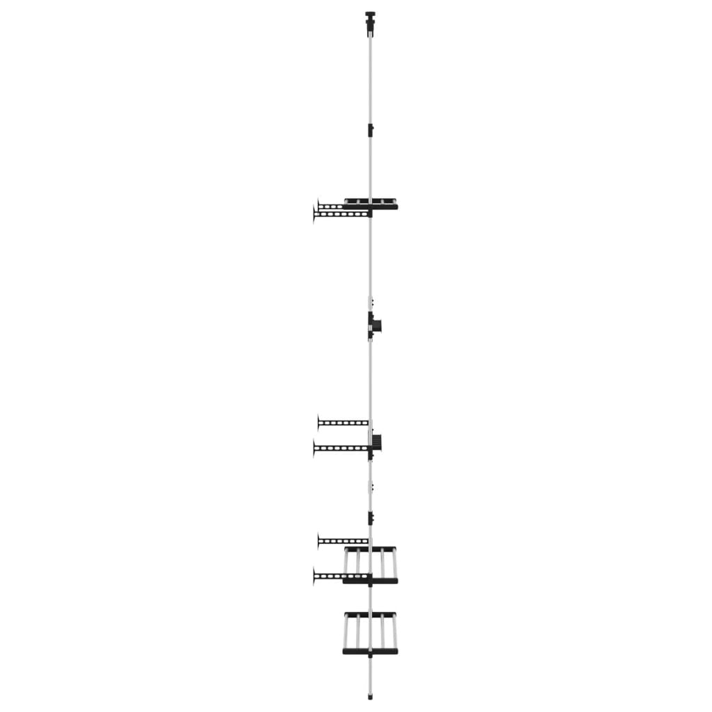 telescopic-garden-rack-with-3-shelves-silver-aluminum-817932 At Willow and Wine USA!