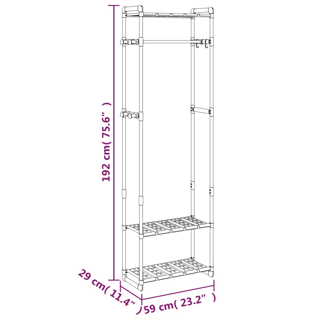 3-tier-clothes-rack-silver-23-2-x11-4-x75-6-aluminum-841959 At Willow and Wine USA!