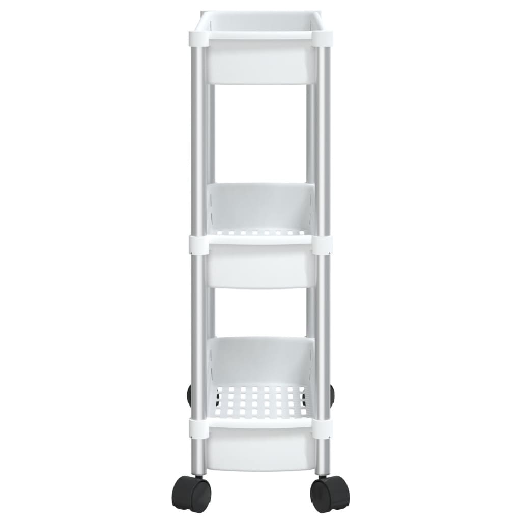 3-tier-storage-trolley-silver-and-white-aluminum-841958 At Willow and Wine USA!