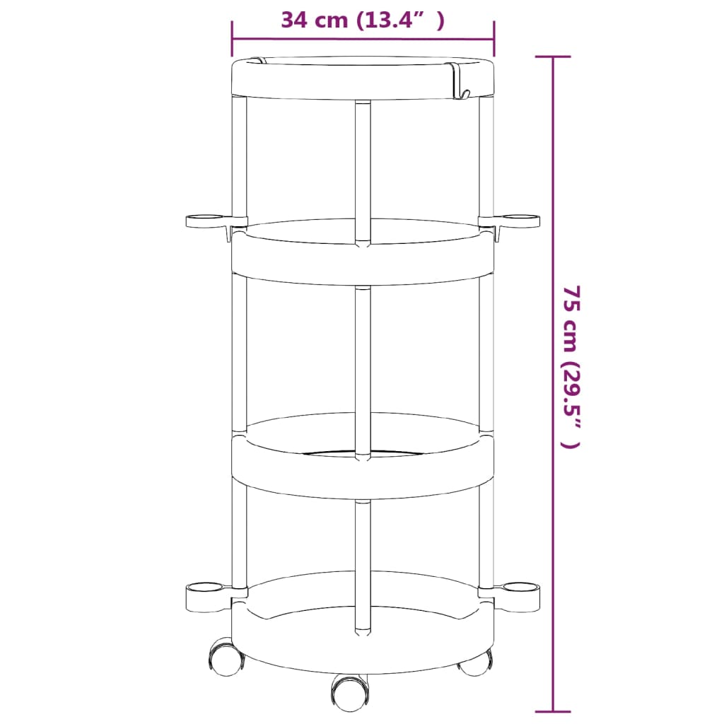 cleaning-trolley-with-storage-basket-aluminum-817931 At Willow and Wine USA!