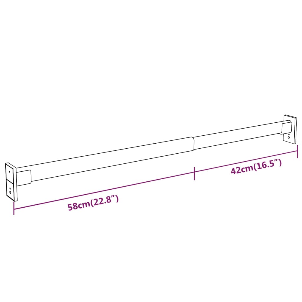 telescopic-wardrobe-rails-2-pcs-silver-22-8-39-4-841956 At Willow and Wine USA!