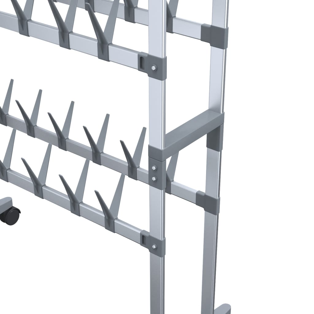 shoe-rack-with-wheels-silver-26-x10-6-x39-4-817795 At Willow and Wine USA!