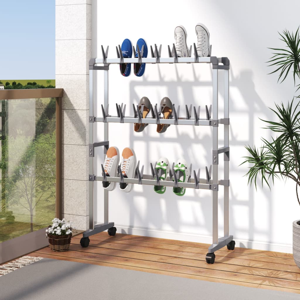 shoe-rack-with-wheels-silver-26-x10-6-x39-4-817795 At Willow and Wine USA!