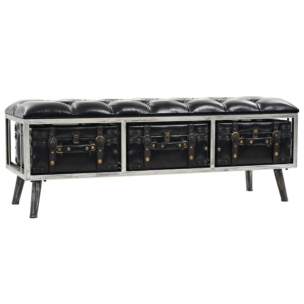 storage-bench-43-3-black-faux-leather At Willow and Wine USA!