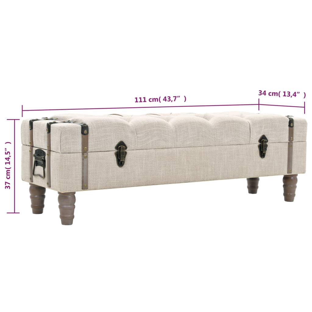 storage-bench-43-7-cream-solid-wood-fir-fabric At Willow and Wine USA!