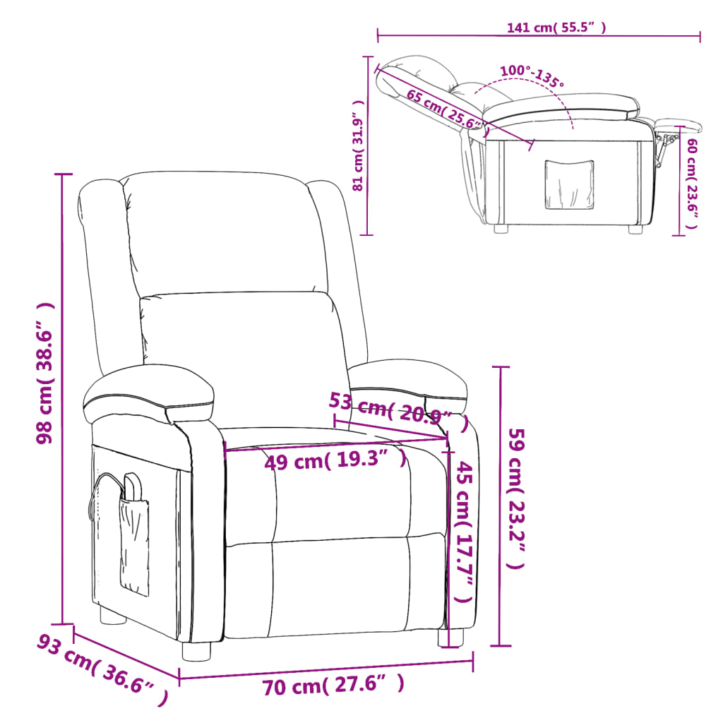 massage-chair-wine-red-faux-leather At Willow and Wine USA!