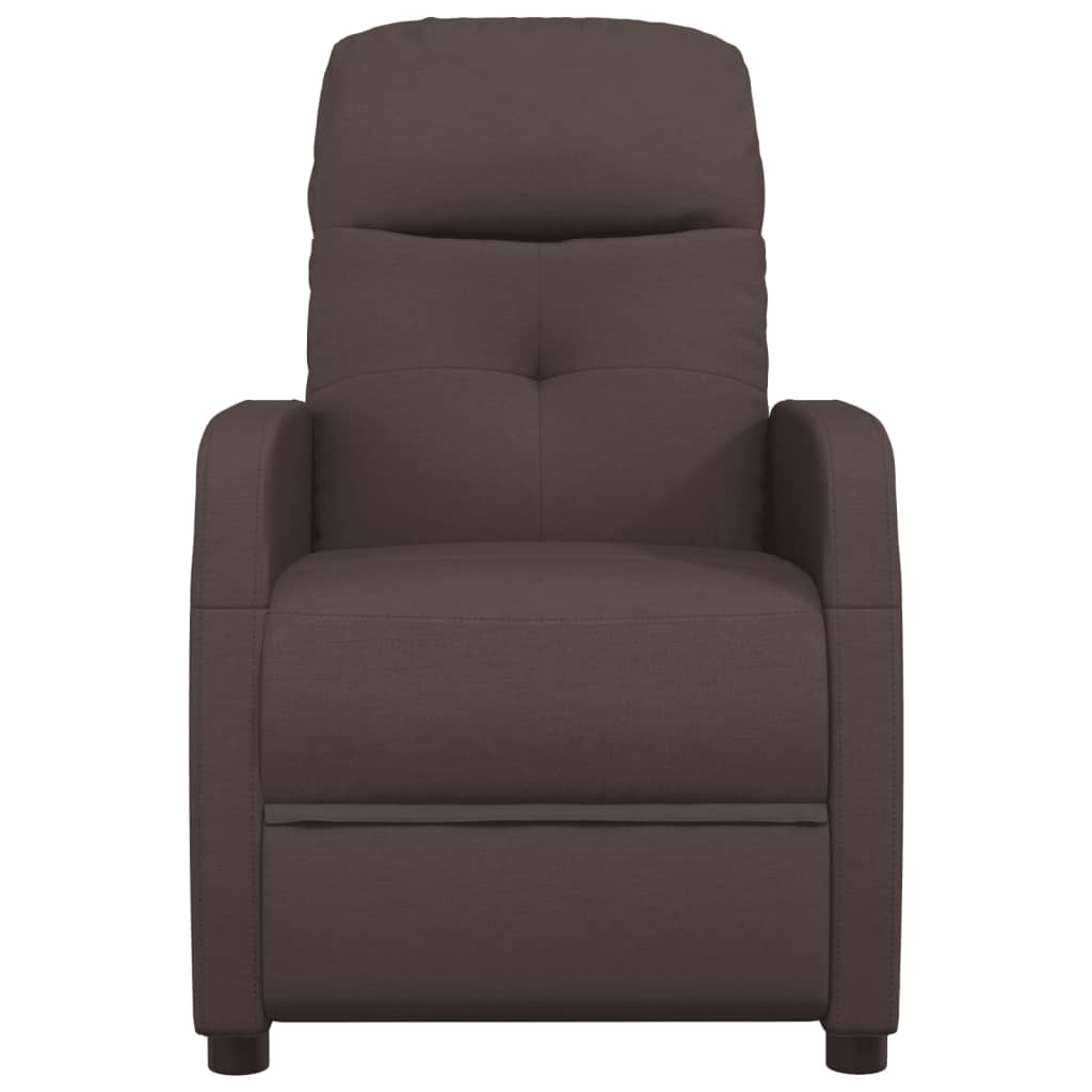 Massage Chair Dark Brown Fabric