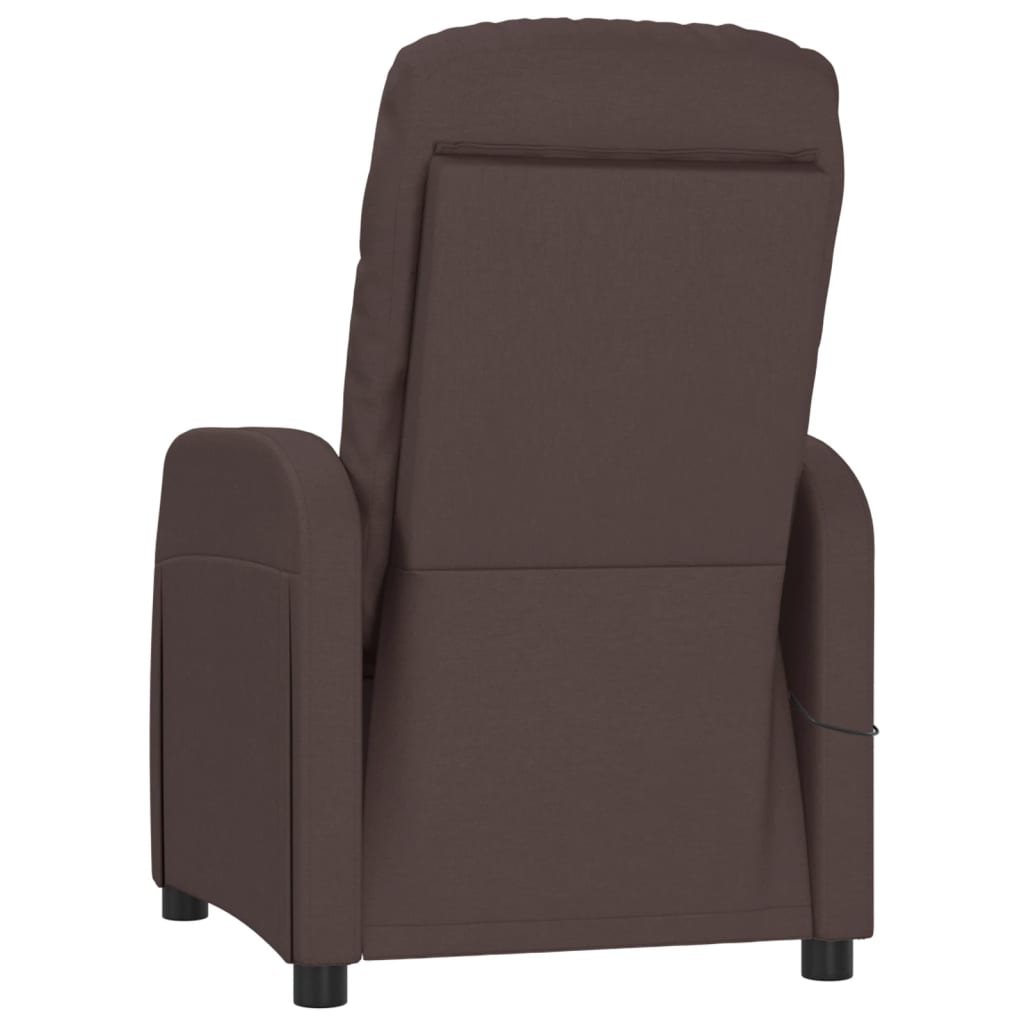 Massage Chair Dark Brown Fabric