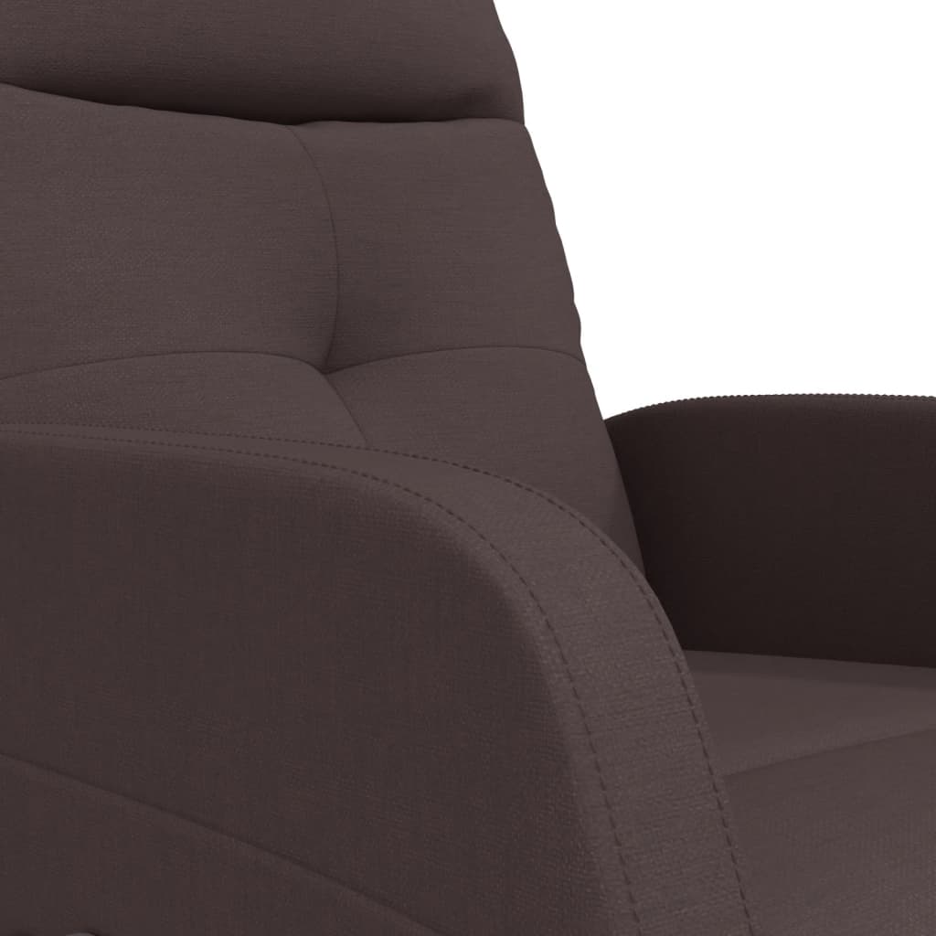 Massage Chair Dark Brown Fabric