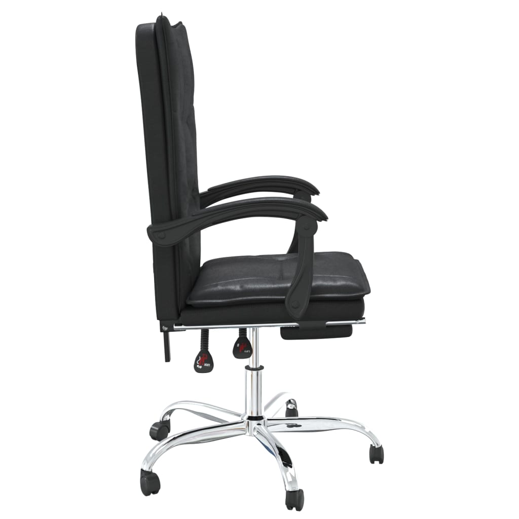 reclining-office-chair-black-faux-leather-2 At Willow and Wine USA!