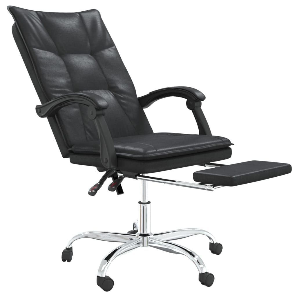 reclining-office-chair-black-faux-leather-2 At Willow and Wine USA!