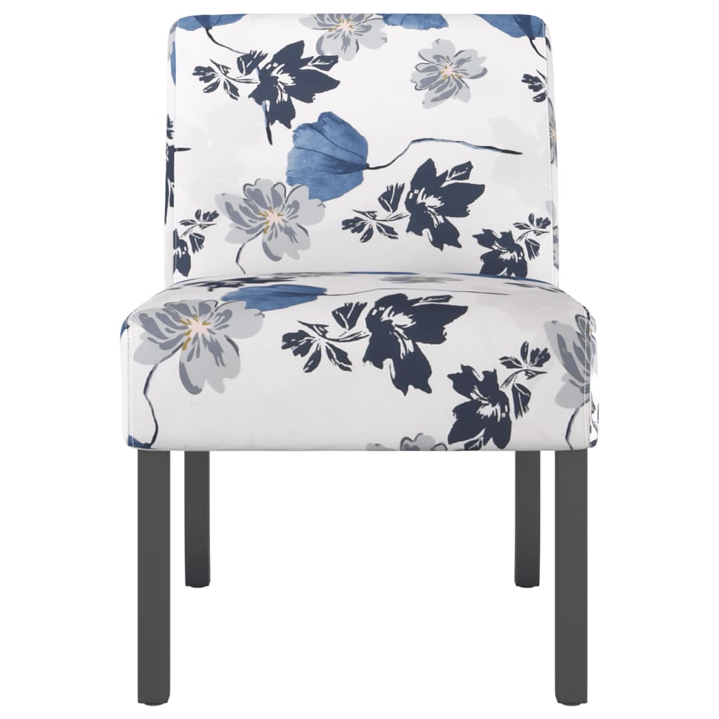 slipper-chair-blue-flower-fabric At Willow and Wine USA!