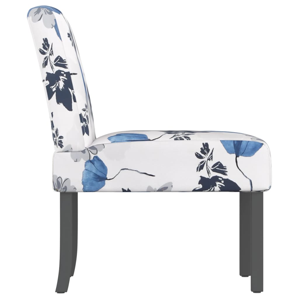 slipper-chair-blue-flower-fabric At Willow and Wine USA!