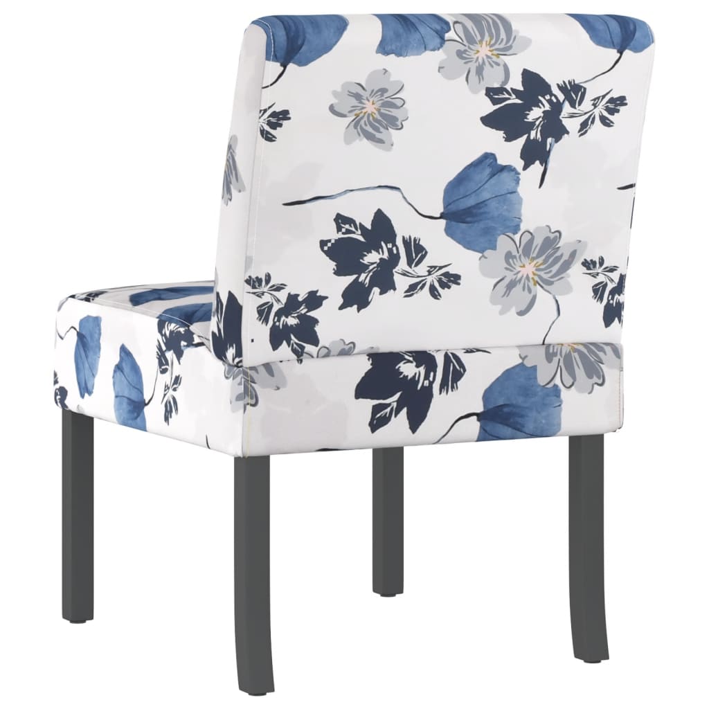 slipper-chair-blue-flower-fabric At Willow and Wine USA!