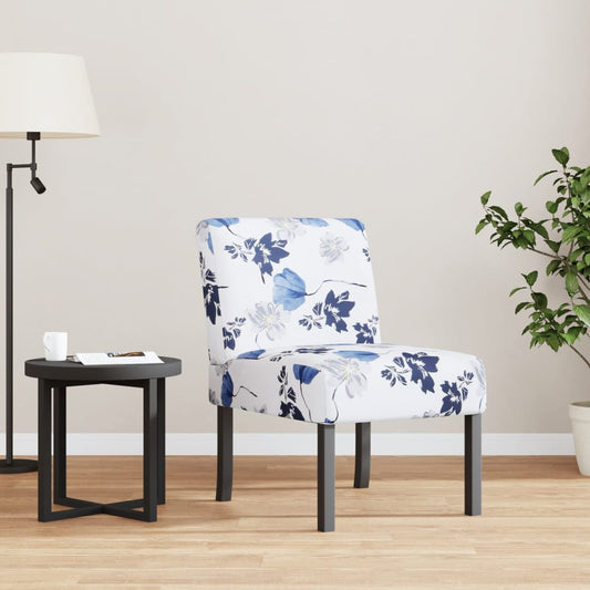 slipper-chair-blue-flower-fabric At Willow and Wine USA!