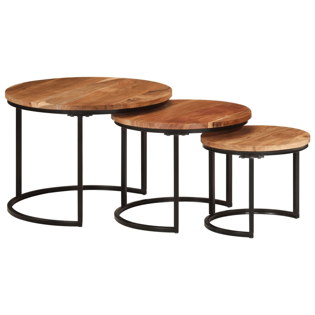 nesting-tables-3-pcs-solid-wood-acacia At Willow and Wine USA!