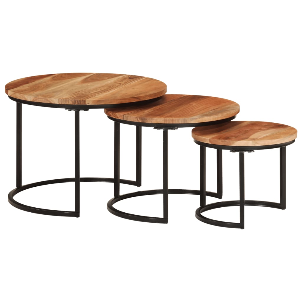 nesting-tables-3-pcs-solid-wood-acacia At Willow and Wine USA!