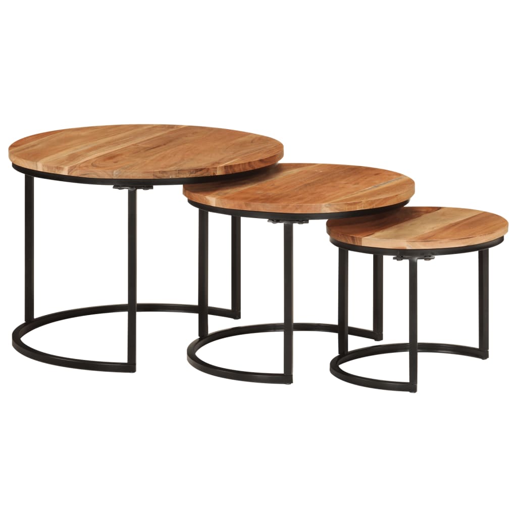 nesting-tables-3-pcs-solid-wood-acacia At Willow and Wine USA!