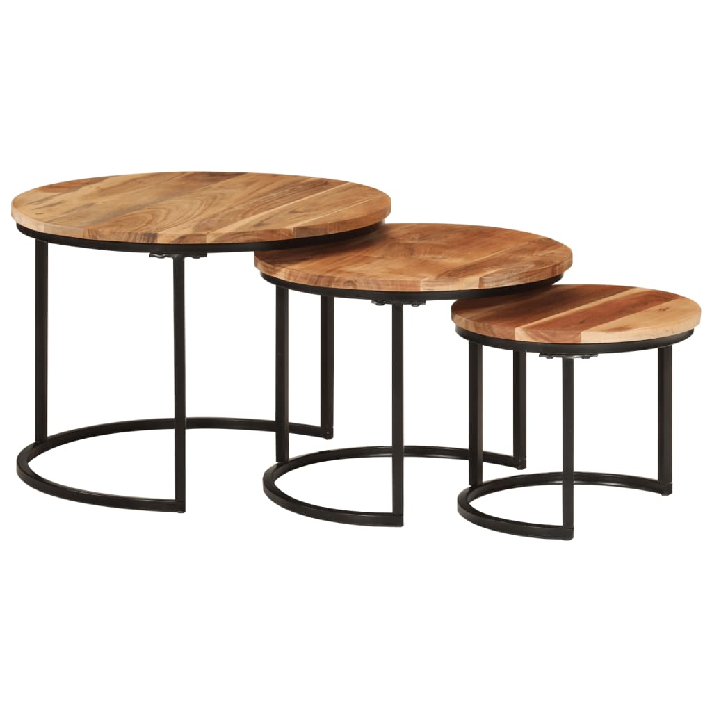 nesting-tables-3-pcs-solid-wood-acacia At Willow and Wine USA!