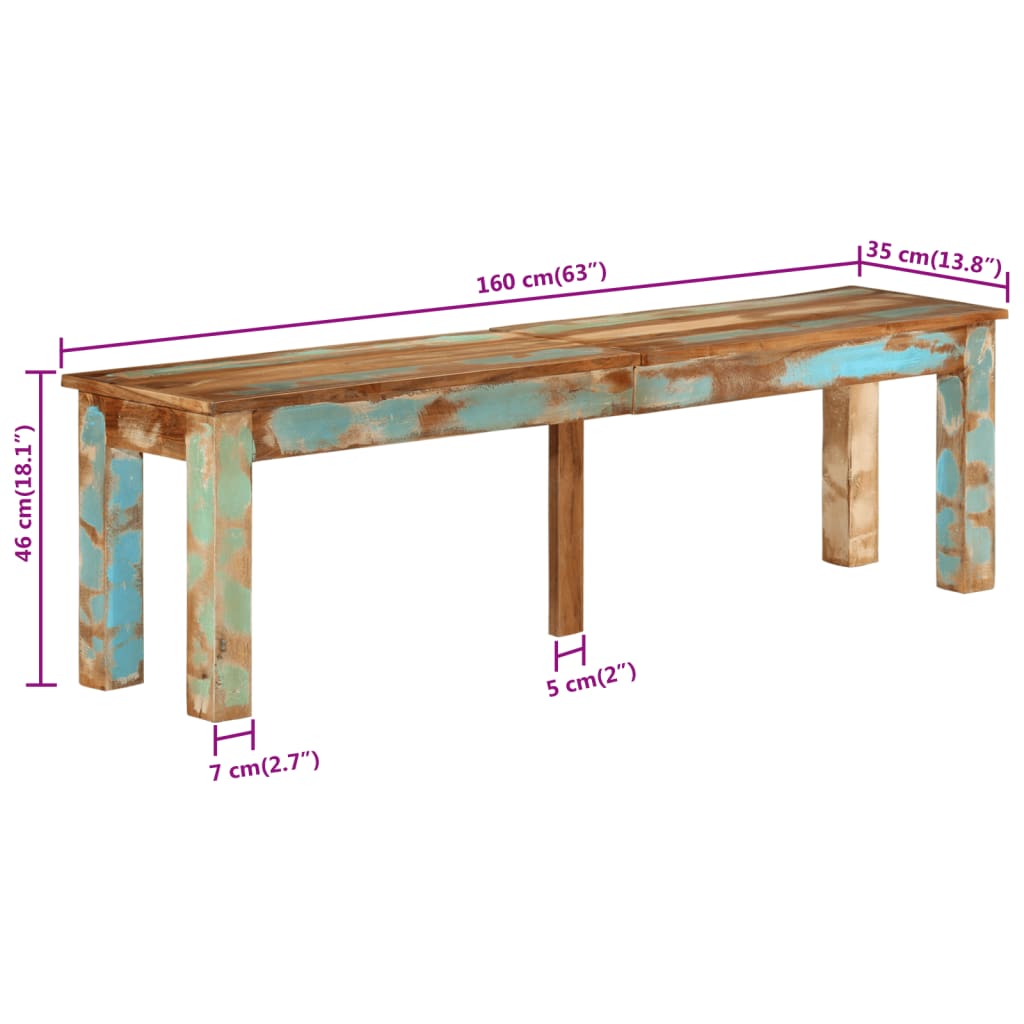 bench-63-x13-8-x18-1-solid-reclaimed-wood At Willow and Wine USA!