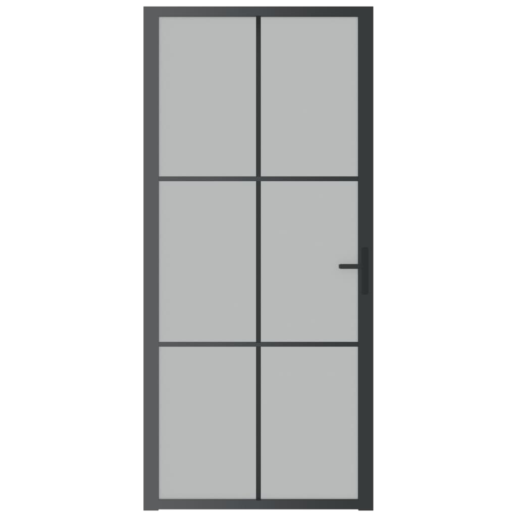 interior-door-36-6-x79-3-black-matt-glass-and-aluminum At Willow and Wine USA!