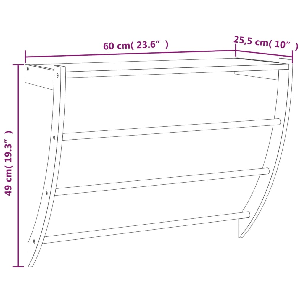 towel-rack-23-6-x10-x19-3-solid-wood-walnut At Willow and Wine USA!