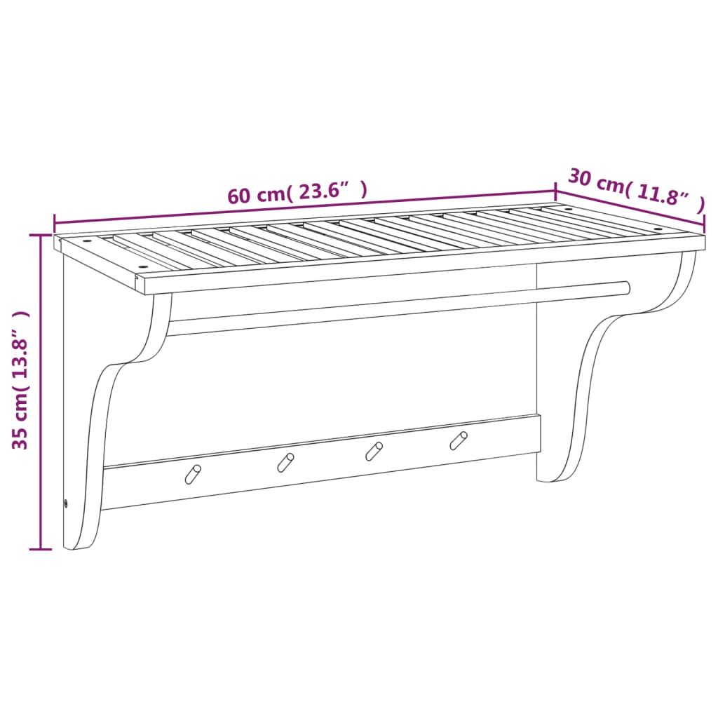 towel-rack-23-6-x11-8-x13-8-solid-wood-walnut At Willow and Wine USA!