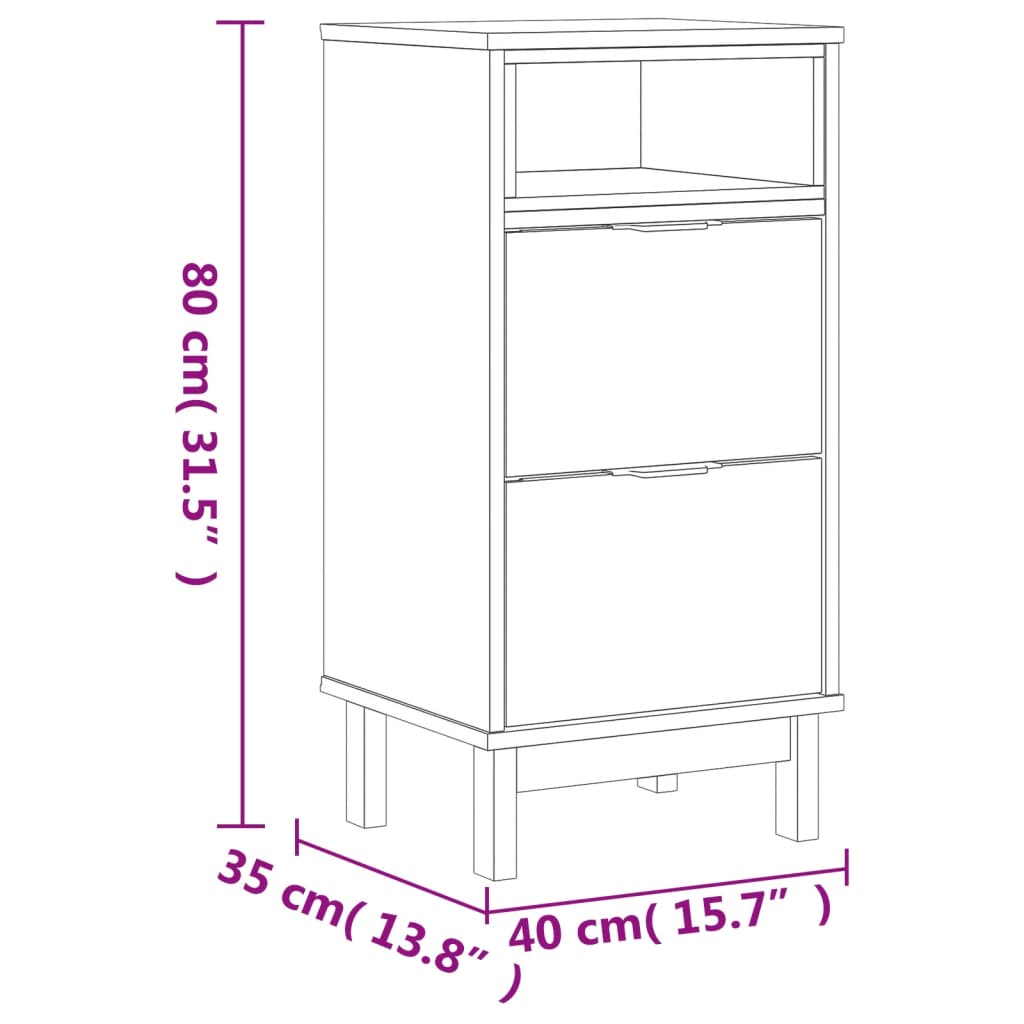 bedside-cabinet-flam-15-7-x13-8-x31-5-solid-wood-pine At Willow and Wine USA!