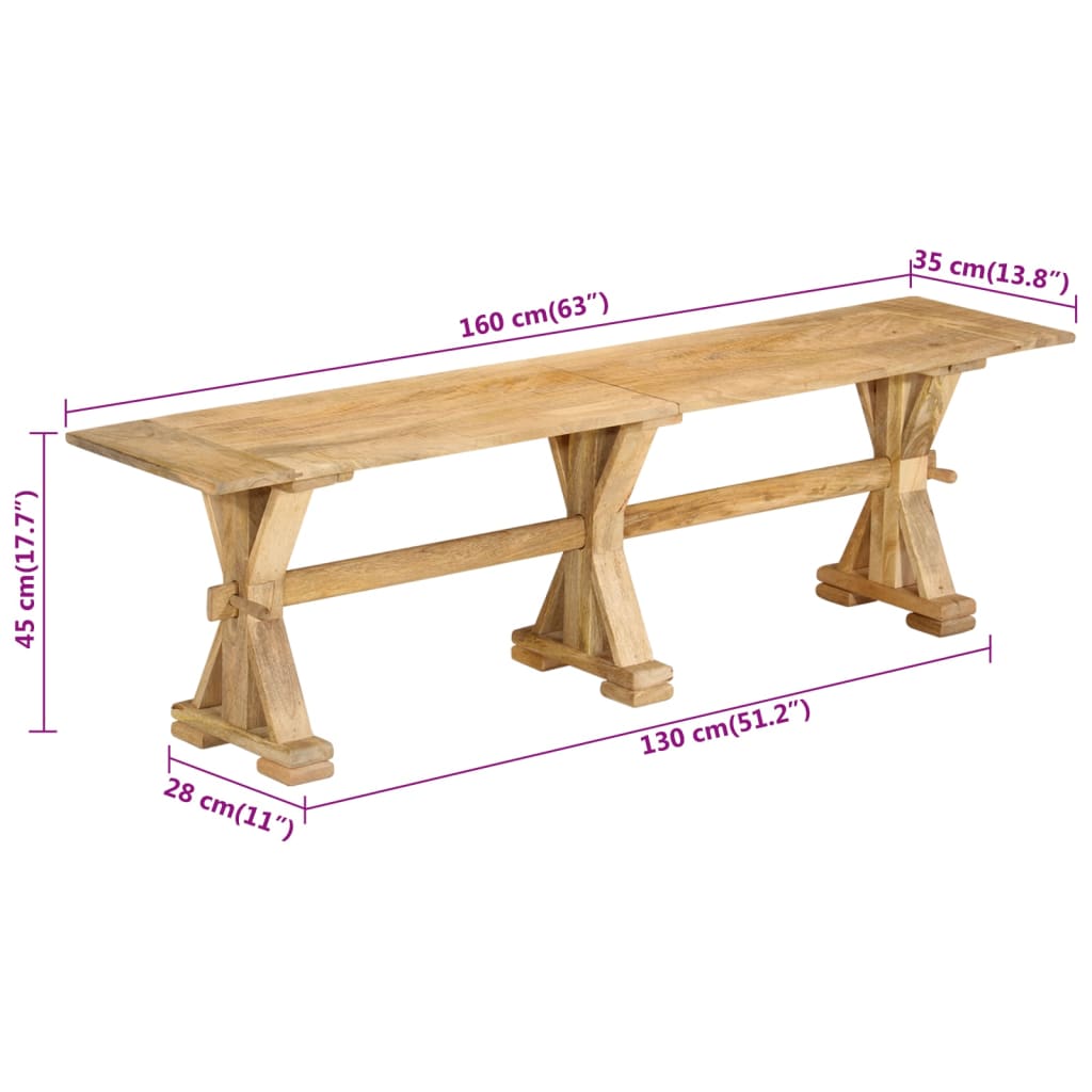 bench-63-x13-8-x17-7-solid-wood-mango At Willow and Wine USA!