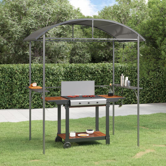 bbq-gazebo-with-side-shelves-anthracite-86-6-x45-3-x90-6-steel-885784 At Willow and Wine USA!