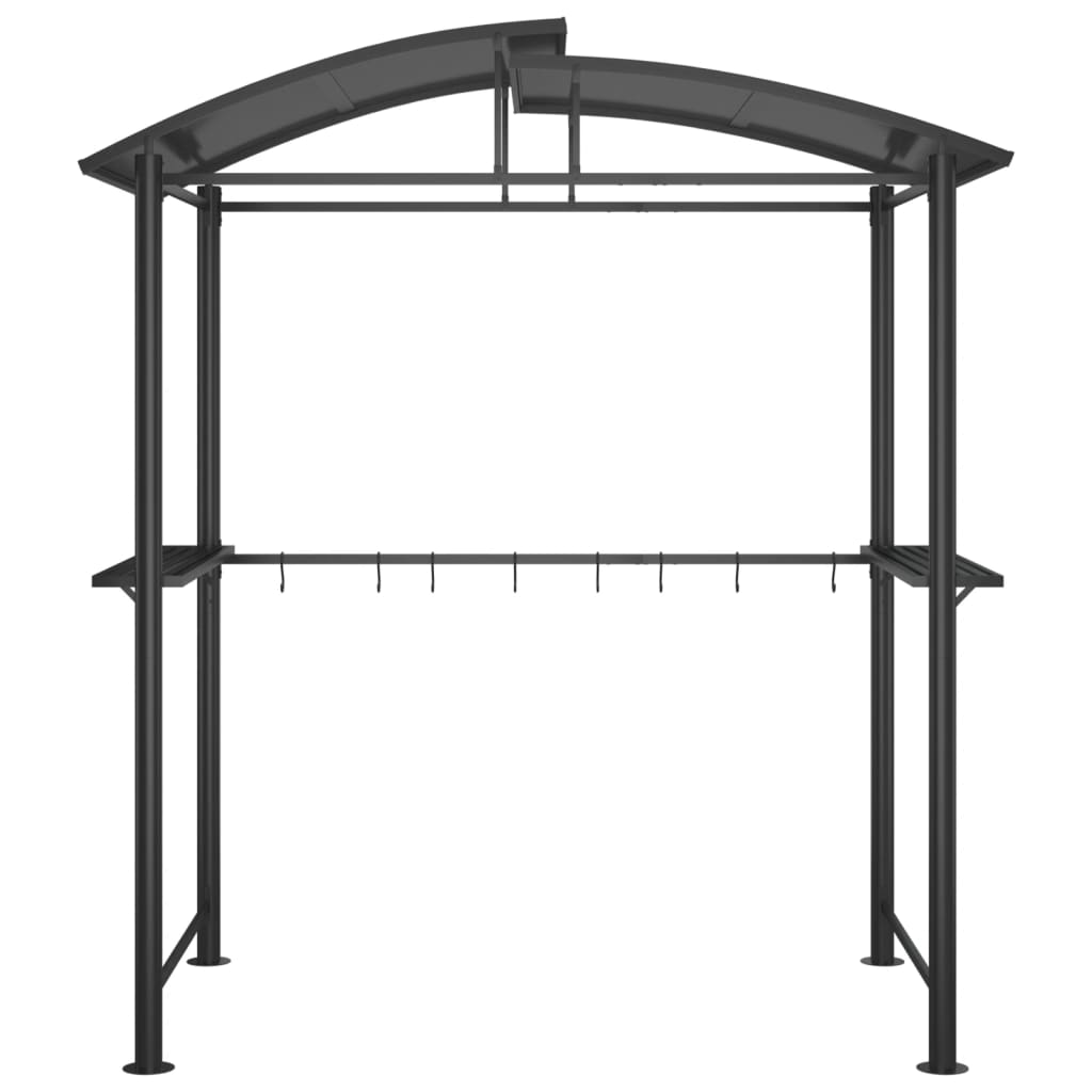 bbq-gazebo-with-side-shelves-anthracite-82-7-x44-9-x90-6-steel-885785 At Willow and Wine USA!