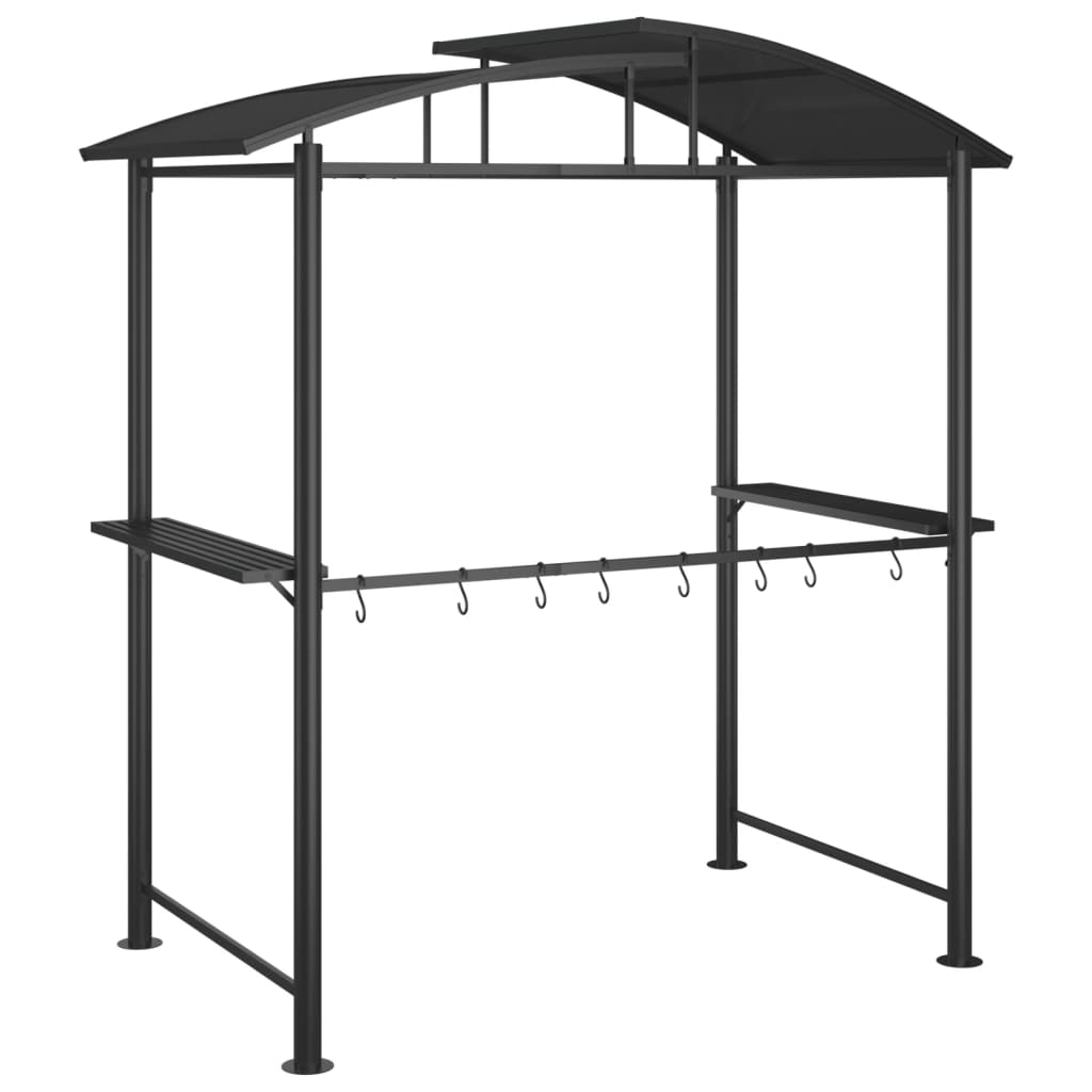 bbq-gazebo-with-side-shelves-anthracite-82-7-x44-9-x90-6-steel-885785 At Willow and Wine USA!