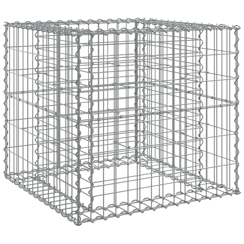 gabion-basket-silver-27-6-x27-6-x25-6-galvanized-iron At Willow and Wine USA!