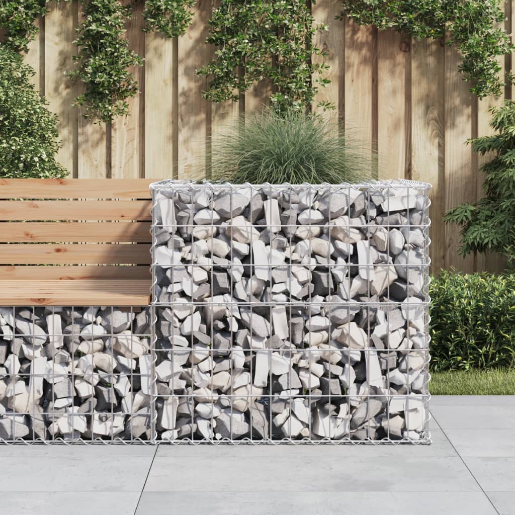 gabion-basket-silver-27-6-x27-6-x25-6-galvanized-iron At Willow and Wine USA!