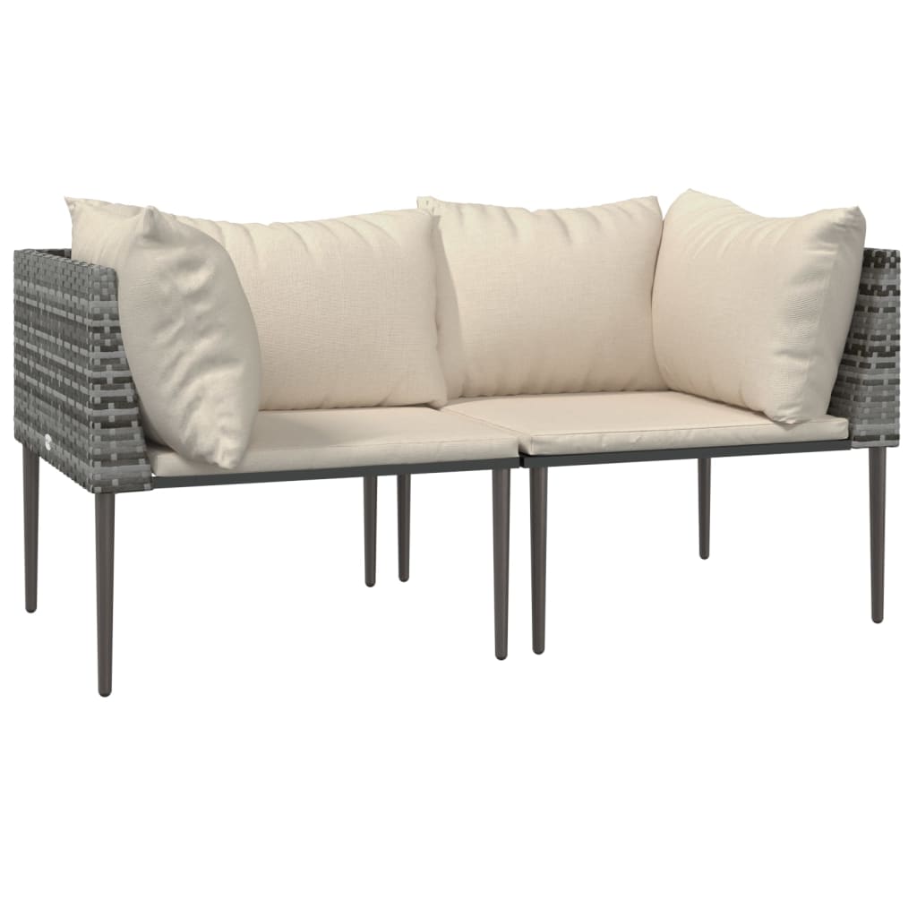 patio-corner-sofas-with-cushions-2-pcs-gray-poly-rattan At Willow and Wine USA!