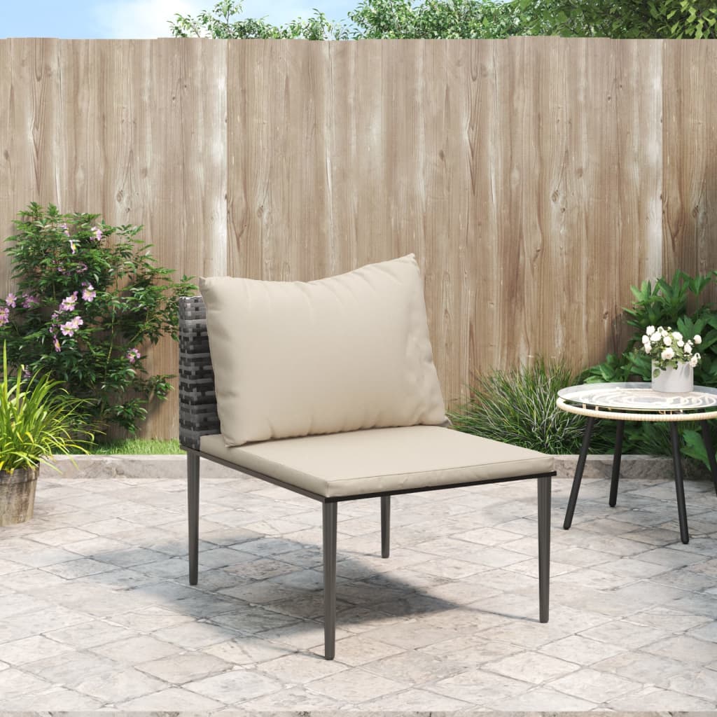 patio-middle-sofa-with-cushions-gray-poly-rattan At Willow and Wine USA!