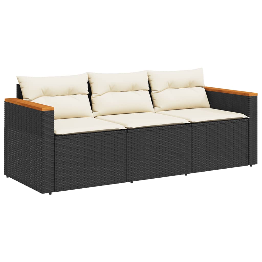 patio-sofa-with-cushions-3-seater-black-poly-rattan-817935 At Willow and Wine USA!