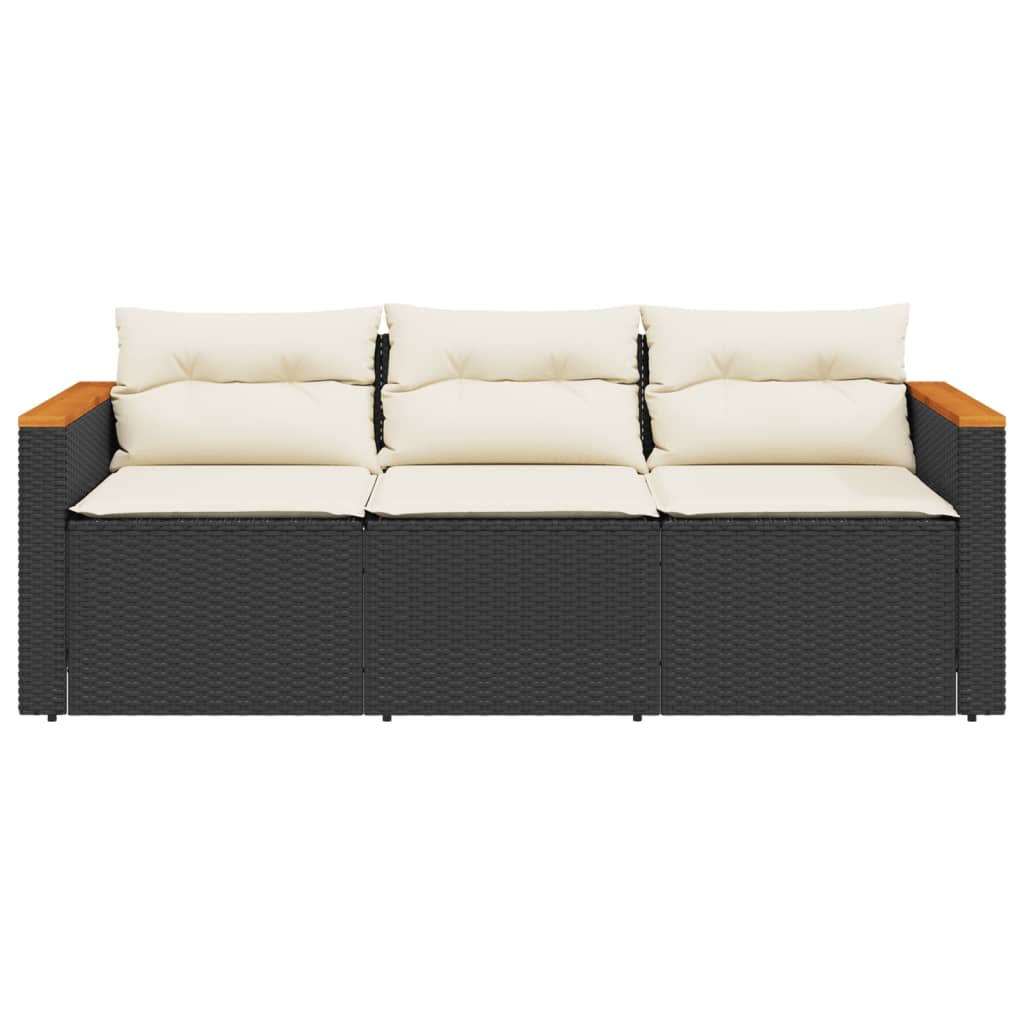 patio-sofa-with-cushions-3-seater-black-poly-rattan-817935 At Willow and Wine USA!