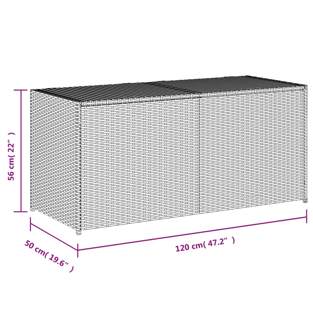 garden-storage-box-mix-beige-74-8-gal-poly-rattan At Willow and Wine USA!