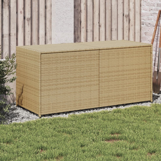 garden-storage-box-mix-beige-74-8-gal-poly-rattan At Willow and Wine USA!