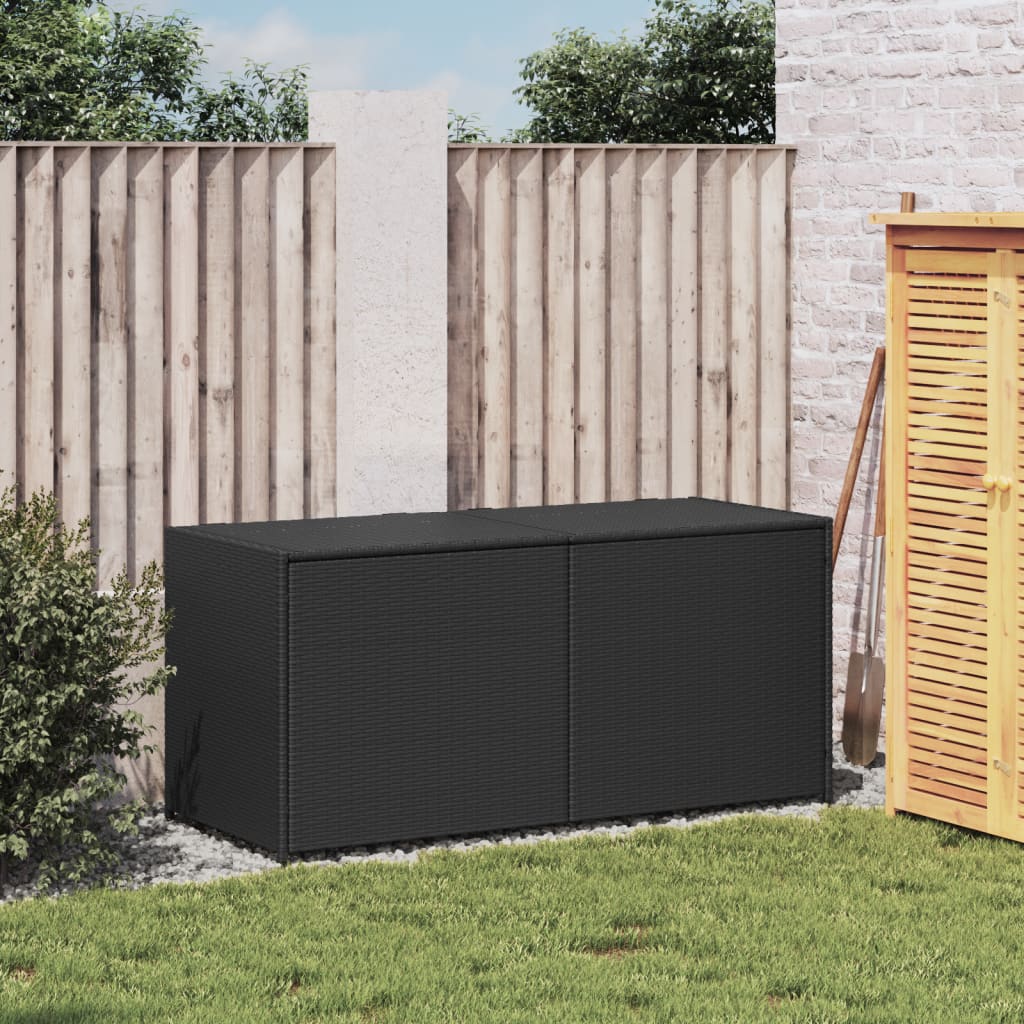 garden-storage-box-black-74-8-gal-poly-rattan At Willow and Wine USA!