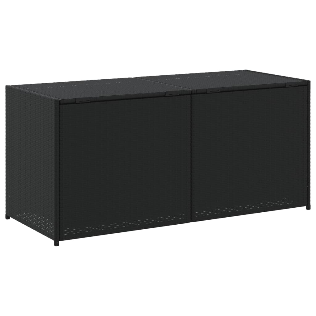 garden-storage-box-black-74-8-gal-poly-rattan At Willow and Wine USA!