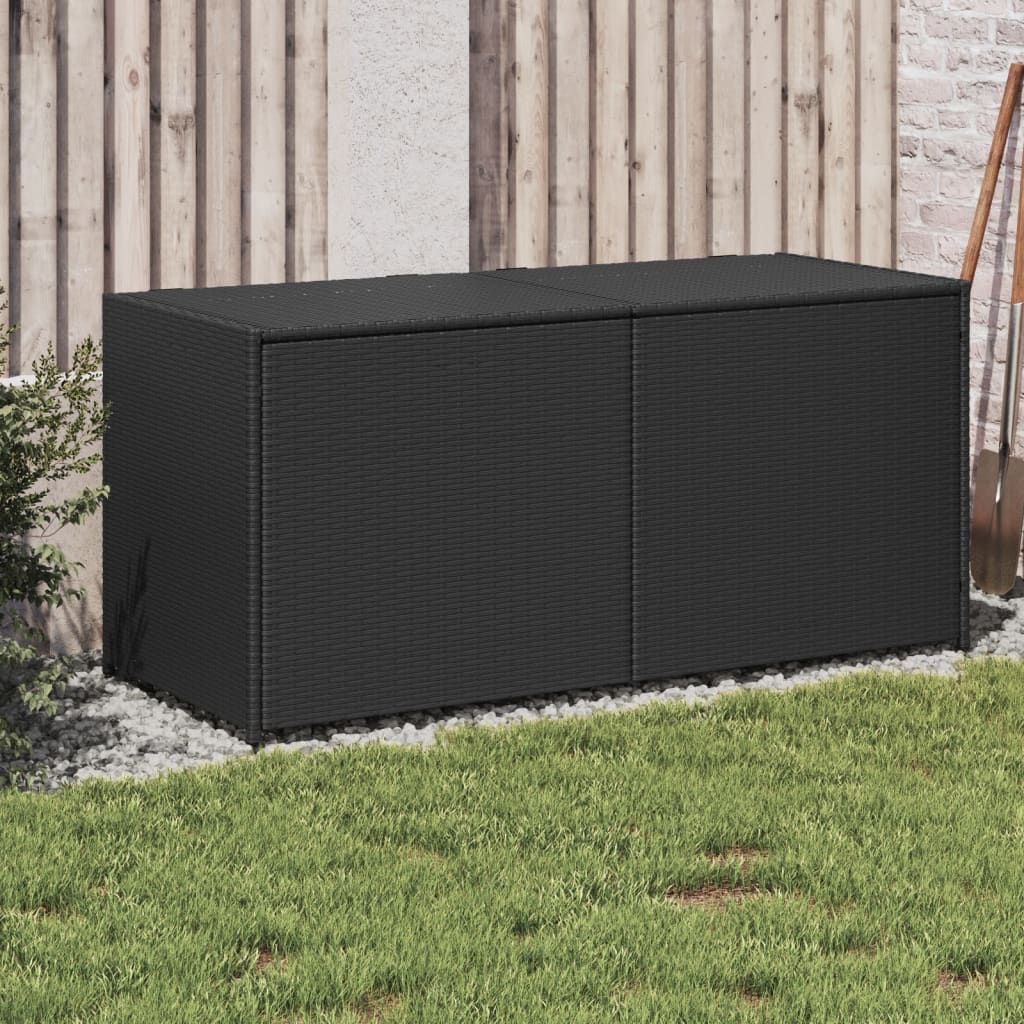 garden-storage-box-black-74-8-gal-poly-rattan At Willow and Wine USA!