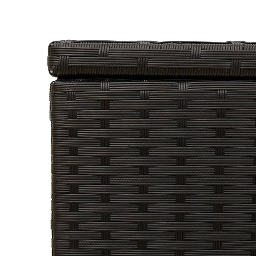 garden-storage-box-with-wheels-black-50-2-gal-poly-rattan At Willow and Wine USA!