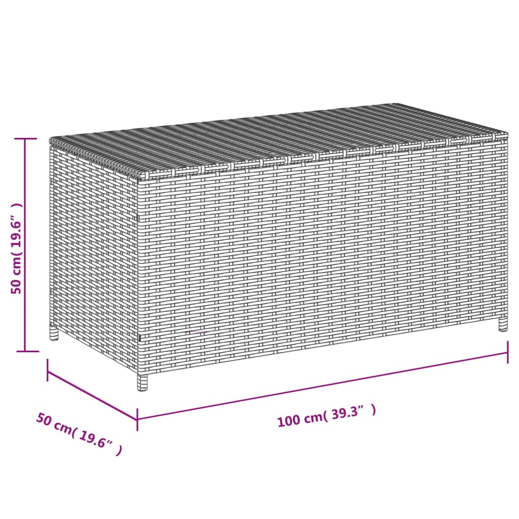 garden-storage-box-mix-beige-50-2-gal-poly-rattan At Willow and Wine USA!