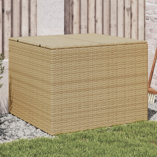 garden-storage-box-mix-beige-76-9-gal-poly-rattan At Willow and Wine USA!