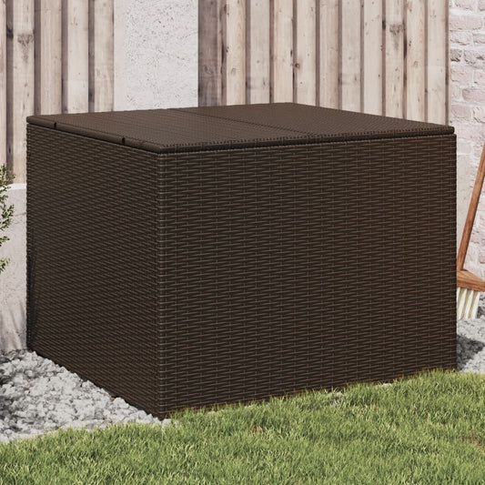 garden-storage-box-brown-76-9-gal-poly-rattan At Willow and Wine USA!