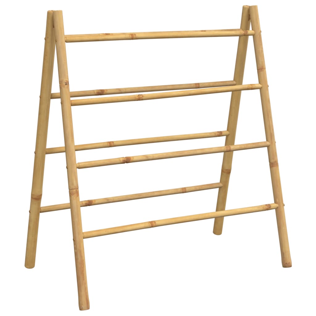 Double Towel Ladder with 4 Rungs 35.4"x19.7"x39.4" Bamboo