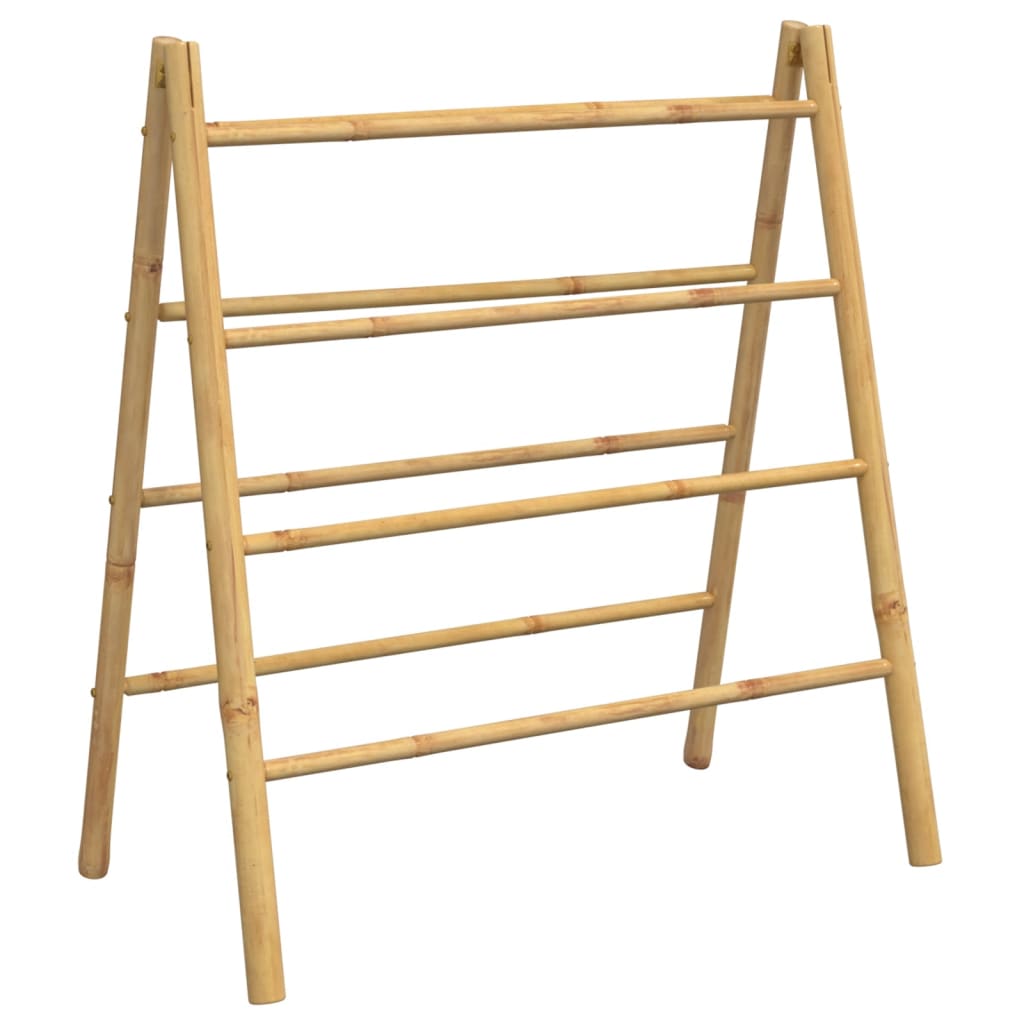 Double Towel Ladder with 4 Rungs 35.4"x19.7"x39.4" Bamboo