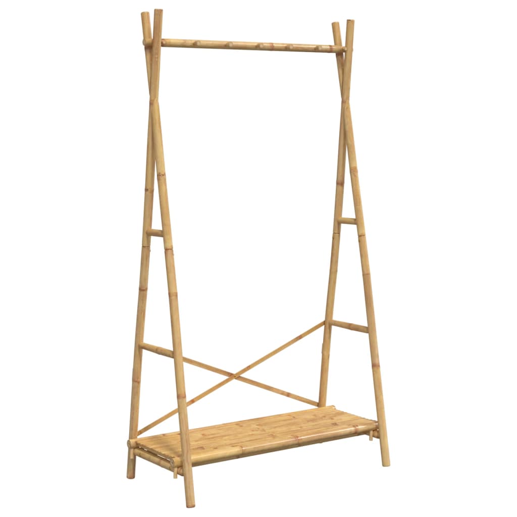 Clothes Rack with Shelf 40.2"x19.7"x74.8" Bamboo